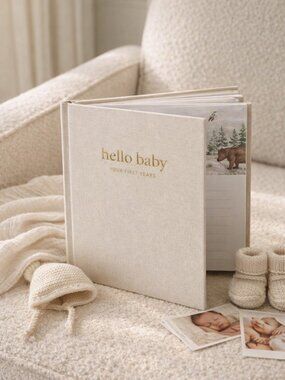 Hello Baby NWOT "Your First Years" Baby Memory Book Woodland Keepsake Album
